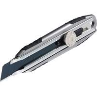 Knife with Ratchet Lock, 18 mm, Carbon Steel, Heavy-Duty, Aluminum Handle Haskins Industrial Inc.