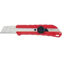 Snap-Off Knife, 25 mm, Carbide, Rubber/Polypropylene Handle Haskins Industrial Inc.