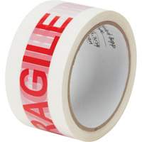 Ruban d'emballage Fragile, Adh&eacute;sif Thermofusible, 2 mils, 48 mm (2") x 100 m (328') Haskins Industrial Inc.