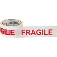 Ruban d'emballage Fragile, Adh&eacute;sif Thermofusible, 2 mils, 48 mm (2") x 100 m (328') Haskins Industrial Inc.