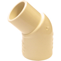 Raccord coude 45° m&acirc;le et femelle Flowguard Gold, Chantepleure x noeud, PVC-C, 1/2" Haskins Industrial Inc.