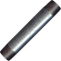 Long Pipe Nipple, Galvanized, 1/2", NPT x NPT Haskins Industrial Inc.