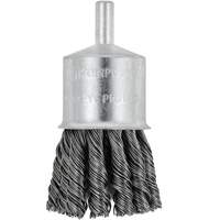 Brosse &agrave; embouts &agrave; fils nou&eacute;s torsad&eacute;s mont&eacute; sur mandrin, 1-1/8" dia. x 1/4" arbre Haskins Industrial Inc.
