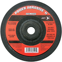 Meule POWER ABRASIVE A24R, 7" x 1/4", Arbre 7/8", Type T27 Haskins Industrial Inc.