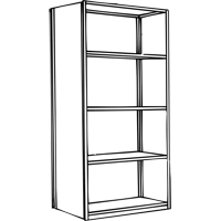 Interlok Shelving Unit, Steel, Boltless, 800 lbs. Capacity, 36" W x 100" H x 24" D Haskins Industrial Inc.