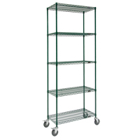 Wire Shelf Cart, Epoxy Finish, 36" x 92" x 18", 800 lbs. Capacity Haskins Industrial Inc.