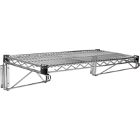 Wall Mount Wire Shelving Kit, Single Bracket, 200 lbs. Capacity, 14" D Haskins Industrial Inc.