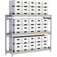 Wide Span Record Storage Shelving, Steel, 3 Shelves, 72" W x 18" D x 60" H Haskins Industrial Inc.