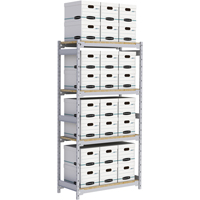 Wide Span Record Storage Shelving, Steel, 4 Shelves, 42" W x 18" D x 84" H Haskins Industrial Inc.