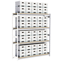 Wide Span Record Storage Shelving, Steel, 4 Shelves, 72" W x 18" D x 84" H, Add-On Kit Haskins Industrial Inc.