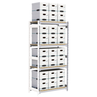 Wide Span Record Storage Shelving, Steel, 4 Shelves, 42" W x 18" D x 84" H, Add-On Kit Haskins Industrial Inc.