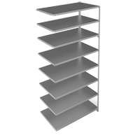 &eacute;l&eacute;ment de rayonnage, Acier galvanis&eacute;, Montant &agrave; fente, Capacit&eacute; 275 lb, 48" la x 96" h x 24" p Haskins Industrial Inc.
