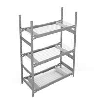 Wide Span Storage Shelving, Steel, Boltless, 1340 lbs. Capacity, 42" W x 60" H x 18" D Haskins Industrial Inc.