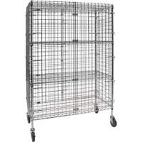 Security Cart, Chrome Plated, 48" x 69" x 24", 500 lbs. Capacity Haskins Industrial Inc.