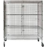 Security Cart, Chrome Plated, 60" x 69" x 24", 500 lbs. Capacity Haskins Industrial Inc.