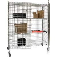 Security Cart, Chrome Plated, 60" x 69" x 24", 500 lbs. Capacity Haskins Industrial Inc.