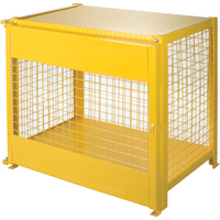 Gas Cylinder Cabinets, 6 Cylinder Capacity, 44" W x 30" D x 37" H, Yellow Haskins Industrial Inc.