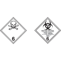TDG Shipping Labels, Class 6.1, Toxic Substances, Paper Haskins Industrial Inc.
