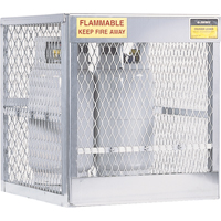 Aluminum LPG Cylinder Locker Storage, 4 Cylinder Capacity, 30" W x 32" D x 33-1/2" H, Silver Haskins Industrial Inc.