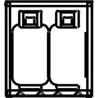 Aluminum LPG Cylinder Locker Storage, 4 Cylinder Capacity, 30" W x 32" D x 33-1/2" H, Silver Haskins Industrial Inc.