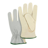 Split Back Driver's Gloves, Medium, Grain Cowhide Palm Haskins Industrial Inc.