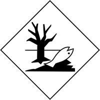 Marine Pollutant Mark TDG Shipping Labels, 4" L x 4" W, Black on White Haskins Industrial Inc.