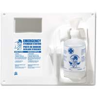 Poste de douche oculaire - Poste simple a/bouteille vide Haskins Industrial Inc.