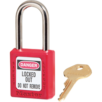 Zenex Padlocks, Safety Padlock, Keyed Different, Thermoplastic, 1-1/2" Width Haskins Industrial Inc.