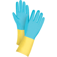 Gants tremp&eacute;s de premi&egrave;re qualit&eacute; r&eacute;sistants aux produits chimiques, Taille Petit/7, 12" lo, N&eacute;opr&egrave;ne/Latex de caoutchouc, Doublure en Coton/Ouat&eacute;e, 20 mils Haskins Industrial Inc.