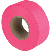 Flagging Tape, 1.1875" W x 150' L, Fluorescent Pink Haskins Industrial Inc.