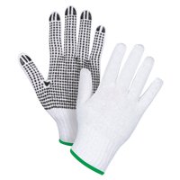 Gants tricot&eacute;s &agrave; pois, Poly/coton, Un c&ocirc;t&eacute;, Calibre 7, Moyen Haskins Industrial Inc.