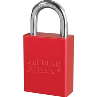 Anodized Padlock, Safety Padlock, Keyed Different, Aluminum, 1-1/2" Width Haskins Industrial Inc.