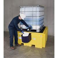 GRV Spill Pallet Plus sans drain, Capacit&eacute; de d&eacute;versement 365 gal. US, 62" x 62" x 28" Haskins Industrial Inc.