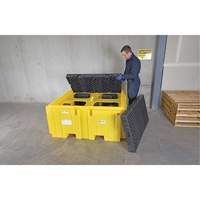 GRV Spill Pallet Plus sans drain, Capacit&eacute; de d&eacute;versement 365 gal. US, 62" x 62" x 28" Haskins Industrial Inc.
