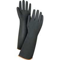 Heavyweight Chemical-Handling Gloves, Size Large/9, 18" L, Rubber Latex, 30-mil Haskins Industrial Inc.