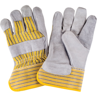 Gants d'ajusteur de premi&egrave;re qualit&eacute;, Grand, Paume en Cuir de vache refendu, Doublure en Coton Haskins Industrial Inc.