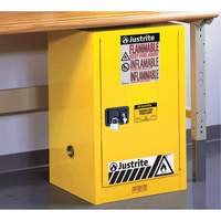 Armoire de s&eacute;curit&eacute; compacte pour produits inflammables EX Sure-Grip, 12 gal., 1 Porte(s), 23,25" La x 35" h x 18" p Haskins Industrial Inc.