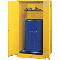 Sure-Grip&reg; EX Vertical Drum Storage Cabinets, 55 US gal. Cap., Yellow Haskins Industrial Inc.