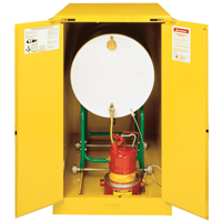 Sure-Grip&reg; EX Horizontal Drum Storage Cabinets, 55 US gal. Cap., Yellow Haskins Industrial Inc.
