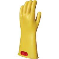Yellow Natural Rubber Insulating Gloves, ASTM Class 0, Size 8, 14" L Haskins Industrial Inc.