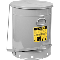 Oily Waste Cans, FM Approved/UL Listed, 21 US gal., Silver Haskins Industrial Inc.