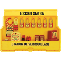 Postes de verrouillage &eacute;lectrique, Cadenas Thermoplastique, Capacit&eacute; de 16, Cadenas Compris Haskins Industrial Inc.