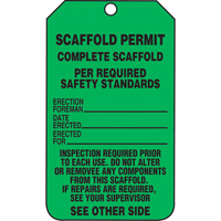 &eacute;tiquettes de s&eacute;curit&eacute; d'inspection et de contr&ocirc;le de l'&eacute;tat de l'&eacute;quipement, Plastique, 3-3/8" la x 5-7/8" h, Anglais Haskins Industrial Inc.