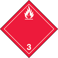 TDG Shipping Labels, Class 3, Flammable Liquids, Vinyl Haskins Industrial Inc.