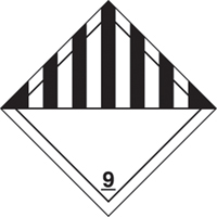 TDG Shipping Labels, Class 9, Miscellaneous Dangerous Goods, Vinyl Haskins Industrial Inc.