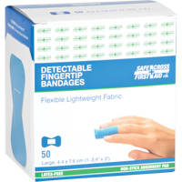 Bandages, Fingertip, 3", Fabric Metal Detectable, Sterile Haskins Industrial Inc.