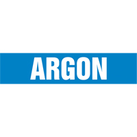 "Argon" Pipe Marker, Self-Adhesive, 4" H x 24" W, White on Blue Haskins Industrial Inc.