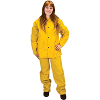 RZ100 Rain Suit, Polyester/PVC, Medium, Yellow Haskins Industrial Inc.
