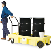 Poly-Spillcart Cart, 66.5" L x 29" W x 43.9" H, 57 US gal. Spill Cap. Haskins Industrial Inc.