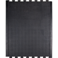 Tapis antifatigue en d&ocirc;me, &agrave; bulles, 3' x 4' x 1/2", Noir, Caoutchouc Haskins Industrial Inc.